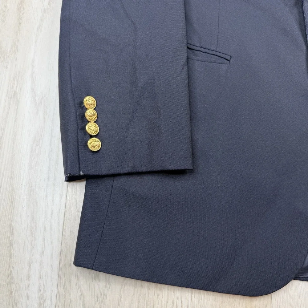 Brooks Brothers Loro Piana Wool 1818 Madison Gold Buttons Blazer Jacket Mens 40R